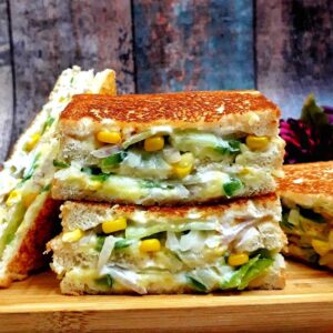 Cheese Corn Mayo Grilled Sandwich